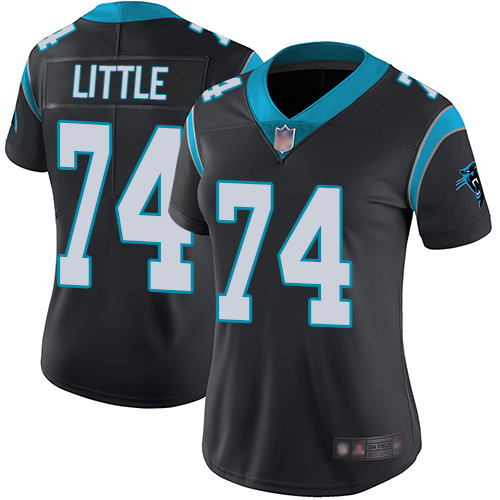 Carolina Panthers Limited Black Women Greg Little Home Jersey NFL Football #74 Vapor Untouchable->carolina panthers->NFL Jersey